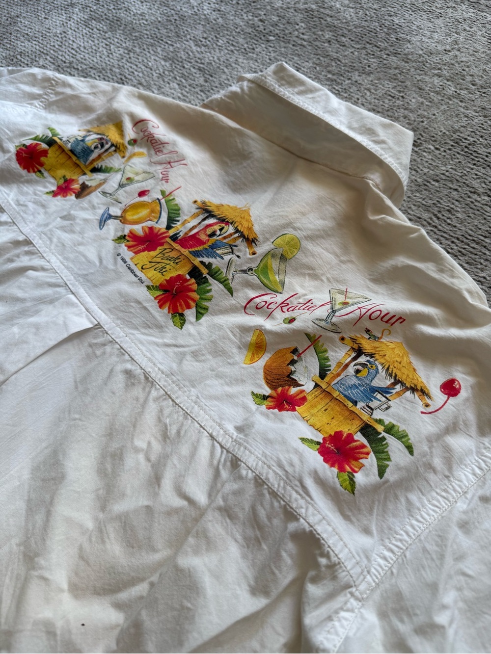 Vintage‎ 90s Caribbean Soul Tropical Cocktail Hour Camp Shirt Size L